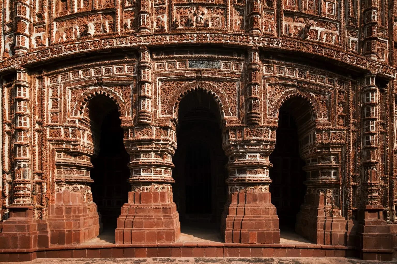 Terracotta temple archway